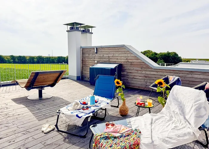 Apartman Steernkieker- Traumhafte Mit Zwei Dachterrassen *